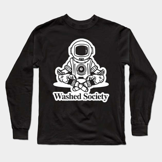 Washed Society Astronaut Long Sleeve T-Shirt by rare